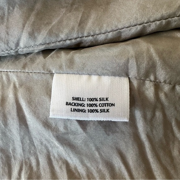 EILEEN FISHER QUILTED TUSSAH DIAMOND SILK MAGNETIC CLOSURE JACKET SIZE LARGE. - Picture 12 of 13